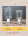 250ml 10개세트 하바리움용기 (마개포함) 고급유리 DIY무드등 부케만들기 : 리베라데코