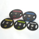 XMASTER 프리미엄 컬러 스트라이프 핸드 그립 플레이트 바벨 원판 중량 경량 20kg 엑스마스터 브라이튼휘트니스 : 브라이튼휘트니스