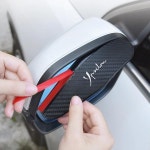 Lancia Ypsilon 843 846 자동차 백미러 레인 아이브로우 바이저 탄소 섬유 패턴 자동차 백미러 사이드 레인 커버 자동차 링 : 더큰행복7