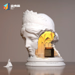 먼지 시장 필 하모닉 교회 야간 조명 아로마 테라피 녹은 왁스 램프 건축 장식품 결혼 선물 테이블 램프 촛불 램프 : 원소셜네트워크