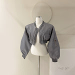 [J0866] 데일리수잔 퍼프소매 루즈핏 크롭 항공 점퍼 : 수잔클로젯