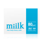 밀크 A4 용지 80g 500매 1팩 한국제지 복사지 복사용지 Miilk : 계룡몰