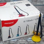 모나미 줄달린 스프링 고정 스탠드볼펜-롤링펜 12자루 : 대원오피스