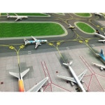 공항 모형 미니어처 다이캐스트 400 규모 6 스탠드 앞치마 비행기 모델 시뮬레이션 주차 장난감 도면 : 토탈바코드