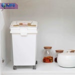 10KG 디스펜서 진공쌀통 보관 플라스틱 대용량 투명 : 제이직구마켓