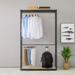 1200 2단 와이드 시스템행거 드레스룸 바지수납 옷걸이행거 A형 : 리퍼스