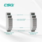 CSQ HYCRU8 시리즈 220 볼트 230V 3 상 조정 가능한 딘 레일 언더 오버 모터 프로텍터 과부하 전압 보호 릴레이 : 하하호호마켓77