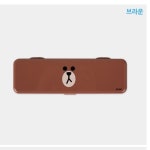 납작 심플한 필통 브라운 플라스틱 필통 소형 작은 초등인싸템 : SMARTPET