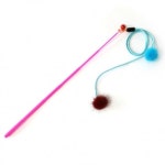 고양이 띵겨띵겨 밍크볼 줄낚시대 스트레스해소 사냥본능 반려묘 장난감 : 아르르독