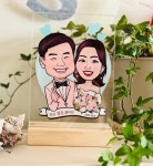 하니드로잉 커플 캐리커쳐  일러스트 캐릭터디자인 아크릴 디지털드로잉 캐리커쳐액자 캐리커처여권케이스 : 하니 드로잉Honey.D