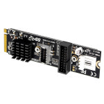 M.2 PCIe to USB 어댑터 컨버터 확장 카드 C 타입 19 핀 20 NVMe M 키 3.1 5Gbps 전면 패널 소켓 : 선마켓07