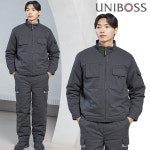 UBS 1601(상의)패딩 UBS 1602(하의)유니보스 추동 점퍼 바지 각별매 그레이 패딩 겨울 사무 근무  작업복 : 오라샵365