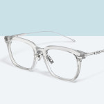 젠틀몬스터 안경 진 ZIN 남성 여성 블랙 뿔테 투명 사각 콤비 티타늄 블루라이트차단안경테 : GLASSCODE3927