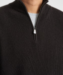피아센자1733 Alashan Cashmere Zip Mock In Maroon : 스페이스 테일러블