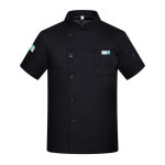 위생복 재킷 반팔 맞춤형 앞치마 셰프 조리복 남성용 로고 드레스 흰색 셔츠 서비스 베이커 : chloe