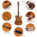 기타배우기 통기타입문  풀 핸드메이드 사일런트 일렉트릭 레드 시더 탑 블랙 우드 무광 A 등급 : 자니워니2