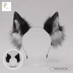 블랙 검은 귀 코스튬 헤어밴드 고양이 꼬리 머리띠 풀세트 코스프레 : 나의청춘