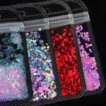 홀로그램 스위트 러브 하트 네일 아트 스팽글 반짝이는 조각 반짝이 페인트 액세서리 : 뚜꾸몰