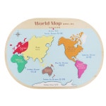 원목 세계 나무지도 6대륙 퍼즐 블럭 학습 3단카드 교육용 : BY SELLER