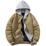 제이피엠 루즈핏 더블집업 후드점퍼 항공점퍼 야구점퍼 95-115 빅사이즈 솜패딩 아우터 : 제이피엠