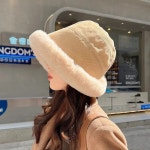 여성 겨울 모자 버킷햇 벙거지 부드럽고 두꺼운 봉제 야외 따뜻한 비니 어부 패션 트렌드 방풍 파나마 신제품 : 지소다연구소