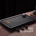 [다도 차판] 예향원 프리미엄급 독일 베이클라이트 반야 흑금 대형 전목차판 T-7232 : 예향원