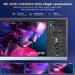 15.6 인치 4K 3840 x 2160 휴대용 모니터 HDMI Type-C 3.1 Xbox 스위치 전화 노트북 PS5 4 용 두 번째 확장 화면 디스플레이 : 봄인가보오