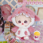 B급 20cm 솜인형옷 바다 상어 털 자켓세 트 블루 핑크 : 모카돌