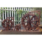 카페 물레방아 장식 폭포 조경 자연 방부목 인공 조형 : 토토네 직구상점