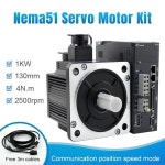220VAC 3 상/1 상 Nema51 서보 모터 키트, 130mm 프레임 1kw 2500rpm 4n.m Cnc Ac 서보 : 크리스탈23