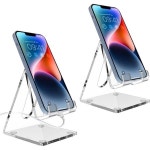 책상용 아크릴 휴대폰 스탠드 사무실용 휴대폰 홀더 휴대용 휴대폰 홀더 iPhone15 14 : 라나마트