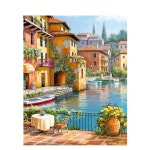 DIY 그림  명화 유화 그리기 숫자로 키트 아크릴 페인트 액자 오일 캔버스에 그리기위한 풍경 마을 색칠 장식 예술 : 편안한쇼핑엠케이몰