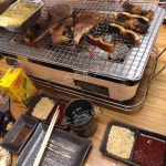 야끼니꾸화로 꼬치 석쇠 사각형 이자카야 그릴 석쇠망 바베큐 불판 화로 개인화로 : 스스로넷