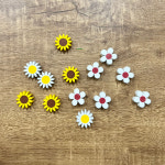 화이트 꽃 나무 구슬  마사끈 우드구슬 비즈 마크라메 모빌 구슬 라탄 공예 재료 DIY 부자재 : 한국이따봉이