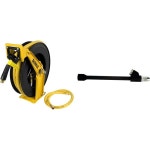 DEWALT DXCM024-0344 더블 암 호스 릴, 1/2 x 50 프리미엄 고무 및 Haltec CH-350-LO-1 듀얼 풋 에어 척 포함 : 세화센트럴