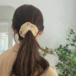 니트 꽃 로즈 겨울 곱창끈 헤어끈 3color : 어반선데이