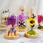 LED 무드등 크리스마스 소품 만들기 DIY키트 유리돔 학교 복지관 수업 꽃 말리기 재료 : 더라임코리아