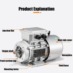 AC 브레이크 모터, YEJ 132-2, 3 상 380V 비동기 모터 샤프트, 직경 24mm, B34 수평, 5.5KW, 5500W : 크리스탈23