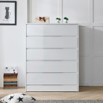 안방 드레스룸 옷정리 보관 유광 5단 서랍장 900 : 리퍼스