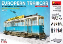미니아트 밀리터리 38009 1/35 Europian Tramcar (Strasenbahn Triebwagen 641) w/Crew & Passengers : Neighbor Hobby
