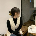 캐주얼자켓 간절기룩 여성용 조끼 가벼운 짧은 Chaleco Mu직장인룩재킷 : 츄츄몰 상회