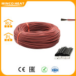 산업용 열선 Minco Heat12K 5100 미터 33ohm/m 탄소 섬유 난방 케이블 적외선 바닥 빨간색 러시아 창고 절연 키트 포함 : 엠엔제이22