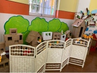 인테리어 파티션 간살 우드 미니 라탄 원룸 유치원 스크린 등나무 가정용 애완 동물 울타리 : 원소셜네트워크