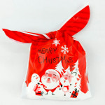 크리스마스 포장 선물 포장지 비닐 소형 보자기 봉투 레드 산타 : issmall