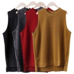 빅사이즈,여성의류,큰옷,플러 언발 하찌 스판 니트 조끼 여성 빅사이즈 베스트 w113 : 효마켓13