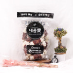내품애 대용량 강아지 간식 실속형 오리우유껌4.5인치, 1kg, 1개 : 엘리트펫