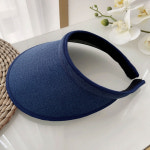 여성용 와이드 챙모자 썬캡 (블루) 자외선차단썬캡 : 핑거프리