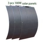100w 태양광 12V 패널 키트 또 18V 플렉시블 모노 패널태양 전지 유연 광발전 태양 플레이트 고효율 솔라 100W 200W 300W 400W 24V... 