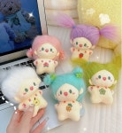 귀여운 머리카락 산발 사람인형키링 어린이 애착인형 미용실놀이 가방고리 백참 커플템 우정템 : 땡큐베리메르시