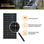 100w 태양광 태양 전지 패널 모듈 단결정 배터리 충전기 RV 보트 홈 요트용 200 트 100 W 19.8V Rigid glass solar panel battery... 